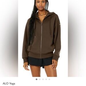 ALO Yoga Brown Women's Full Zip Hoodie.Great condition.